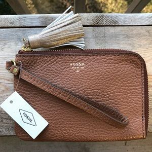 Fossil Brown Wristlet
